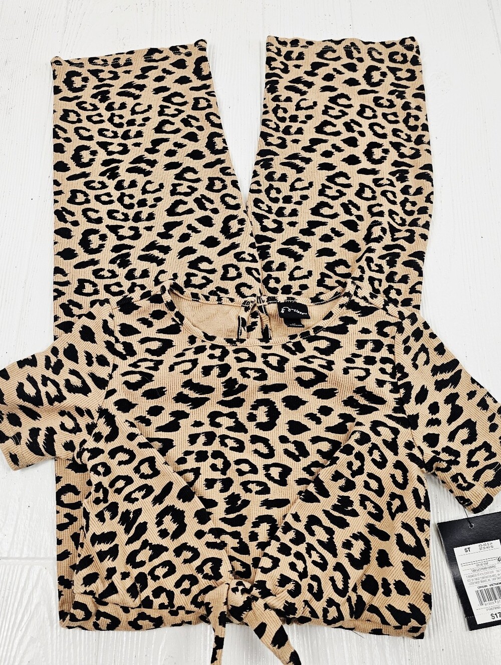 Art Class Toddler Girls Leopard Print Romper